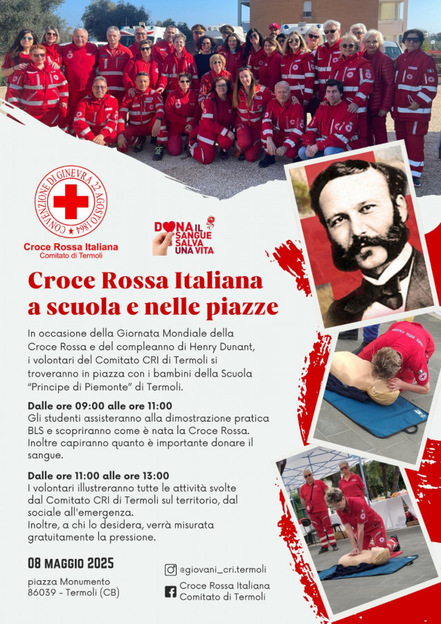 Croce Rossa nelle scuole e in piazza